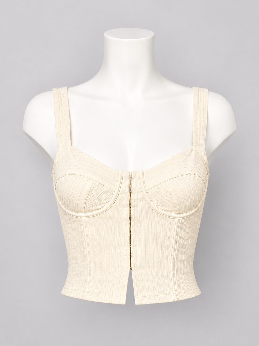 Free People Serenity Cream Ribbed Corset Cami Top - Size S